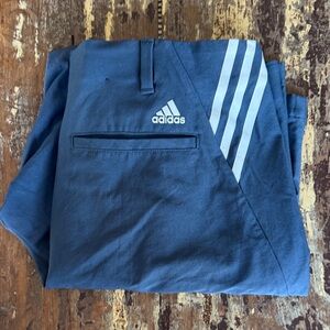 Adidas Navy Track Pants with White Stripes